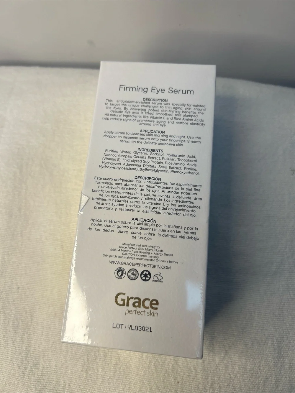Grace Eye Solution Firming Eye Serum - White & Gold